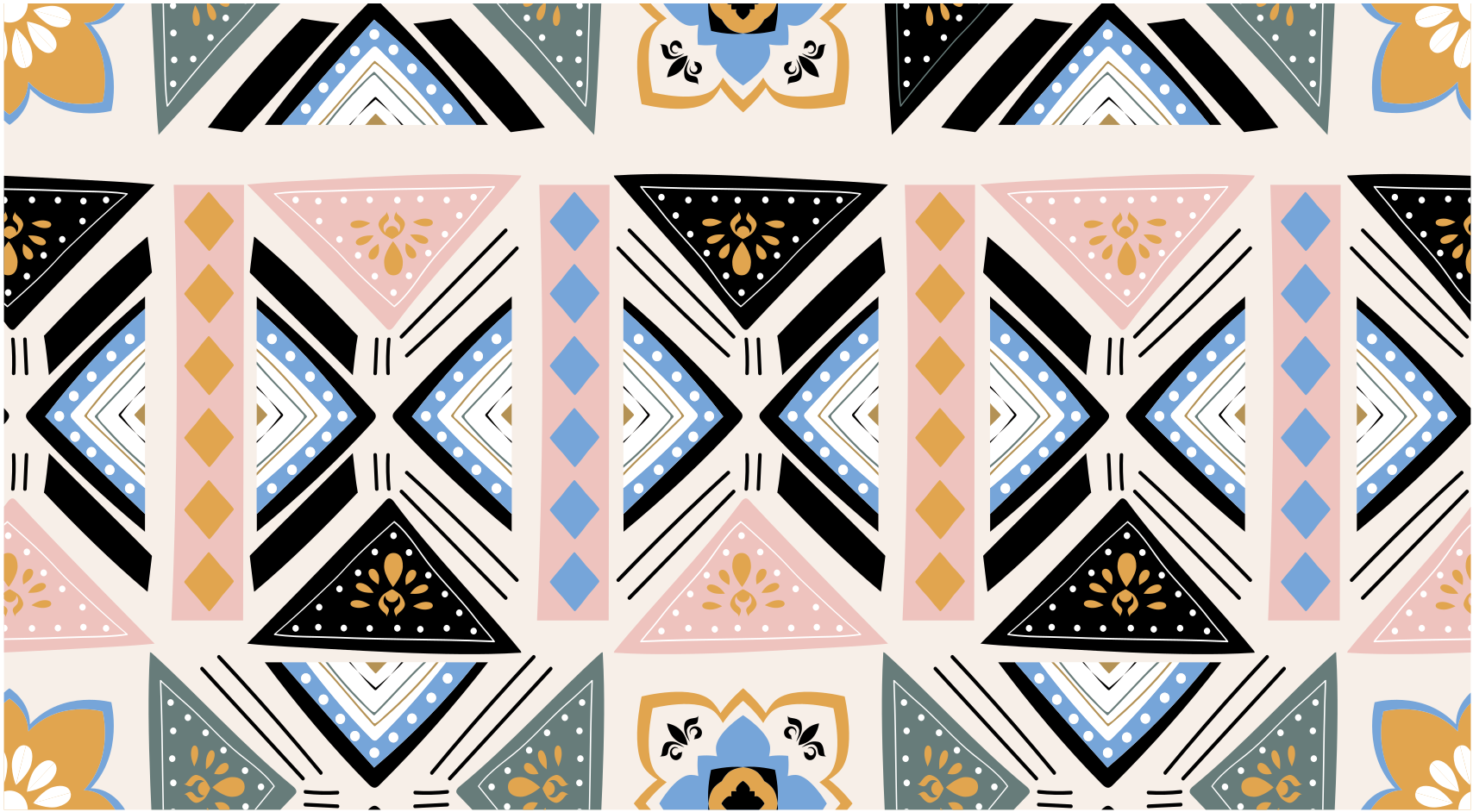 Geometric Pattern Tapestry geometric vinyl rug - TenStickers