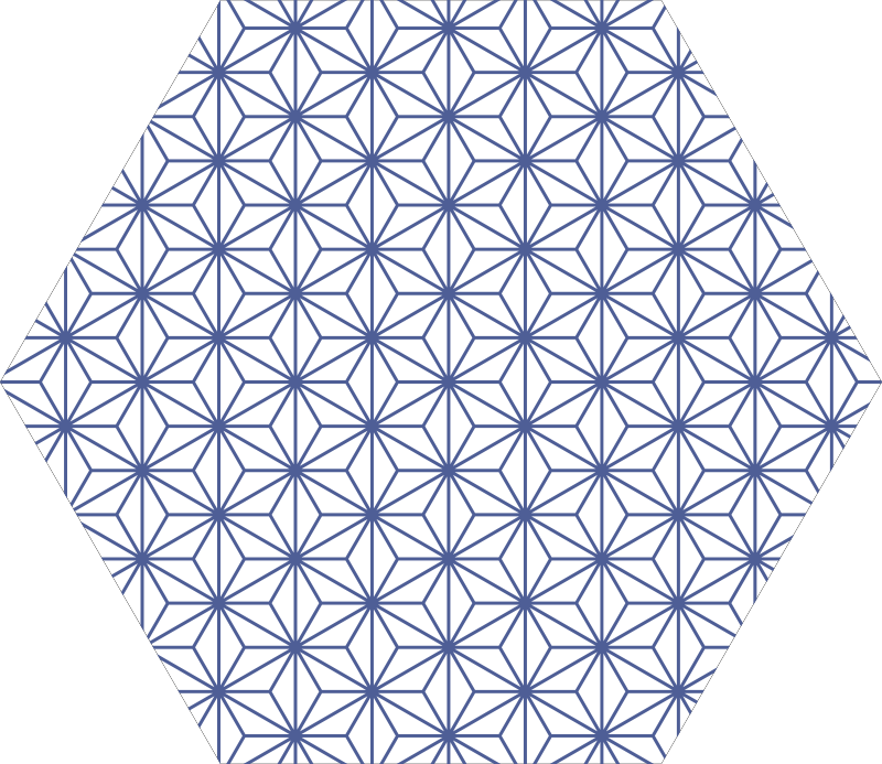 Geometric Star Patterns geometric vinyl rug - TenStickers