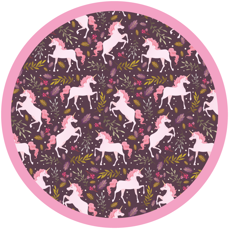 elegant background unicorn purple  animal rug - TenStickers
