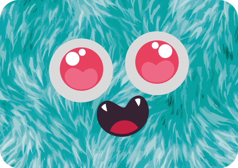 Monster Face kids vinyl rug - TenStickers