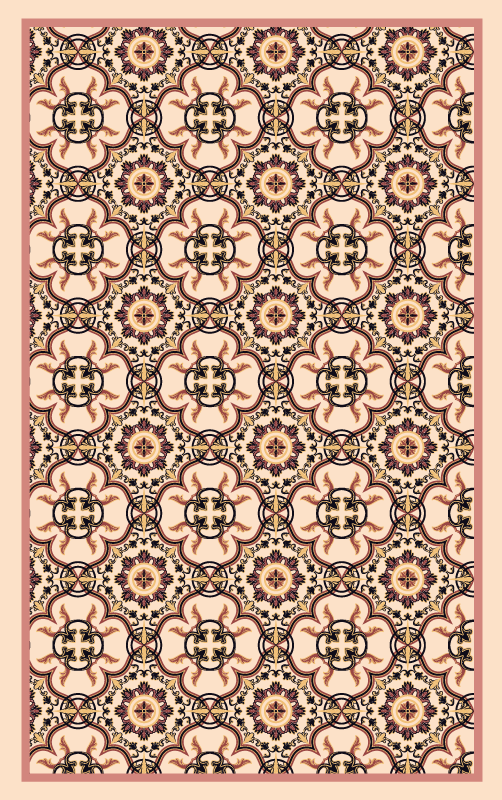 Pattern vintage tiles vinyl carpet - TenStickers