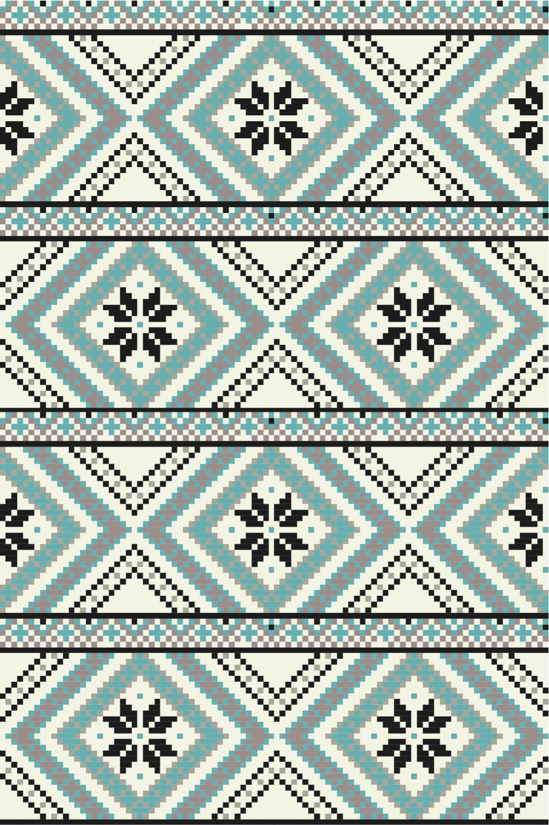 Geometric figures Scandinavian Nordic rug - TenStickers