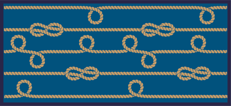 Rope loops vintage vinyl rug - TenStickers