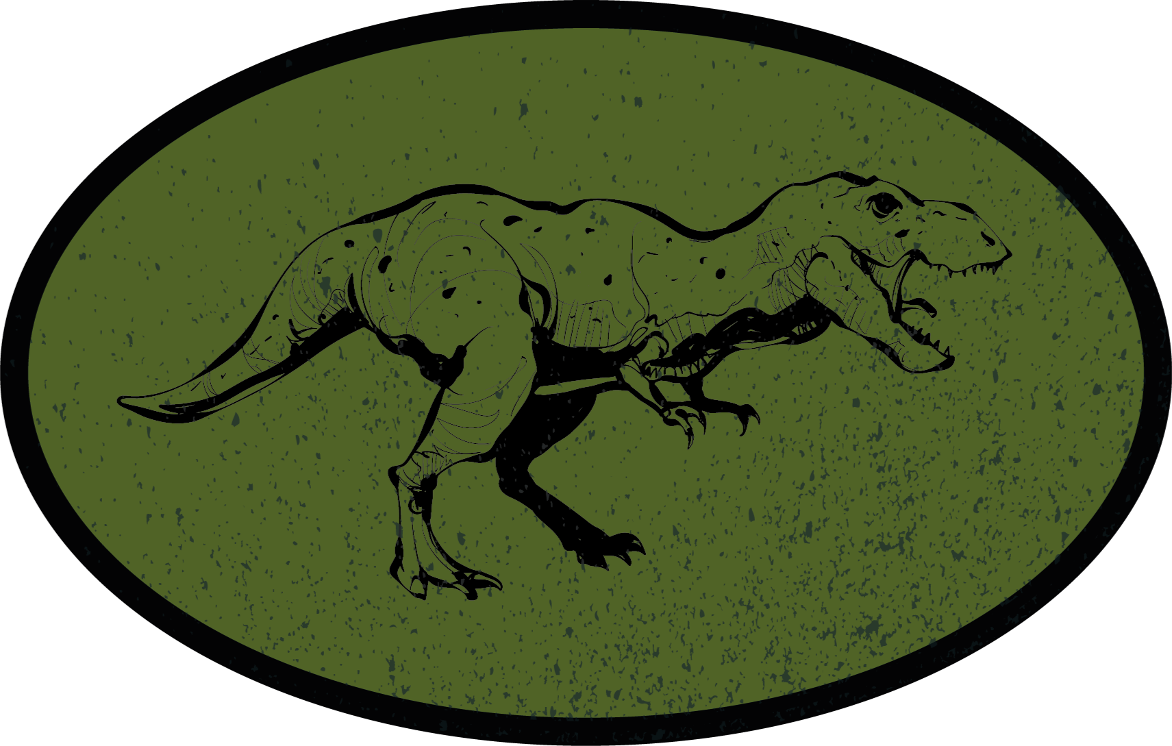 Kids vinyl rug with dinosaur design - TenStickers