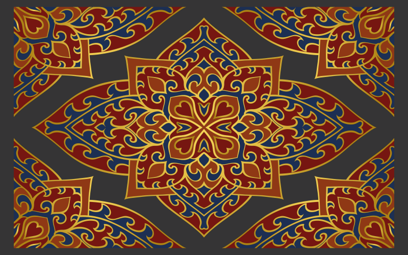 Oriental Persian texture hallway runners - TenStickers