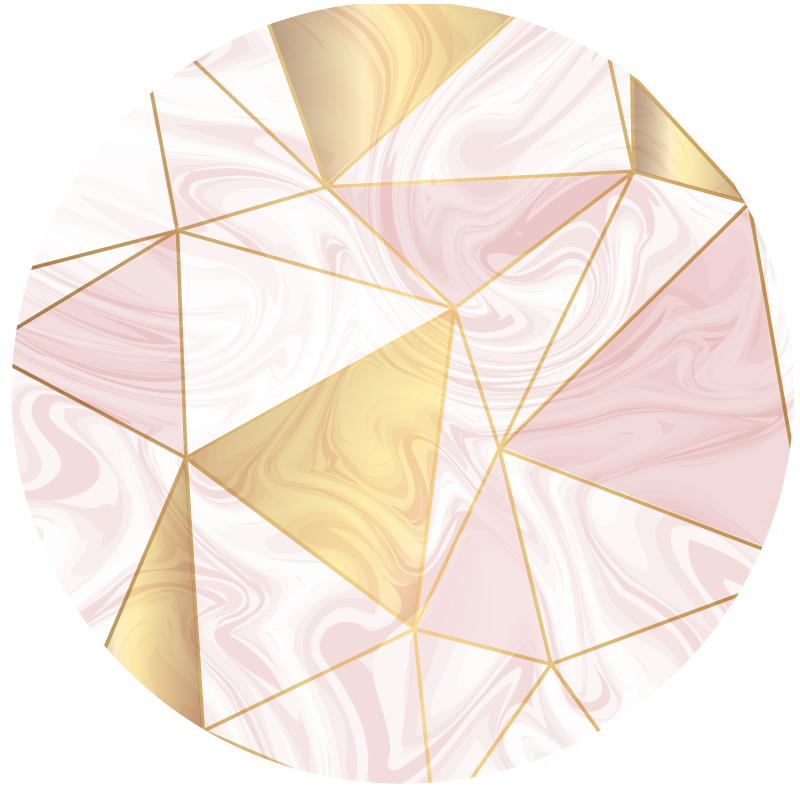 Marble polygons pattern Vinyl rug home office - TenStickers