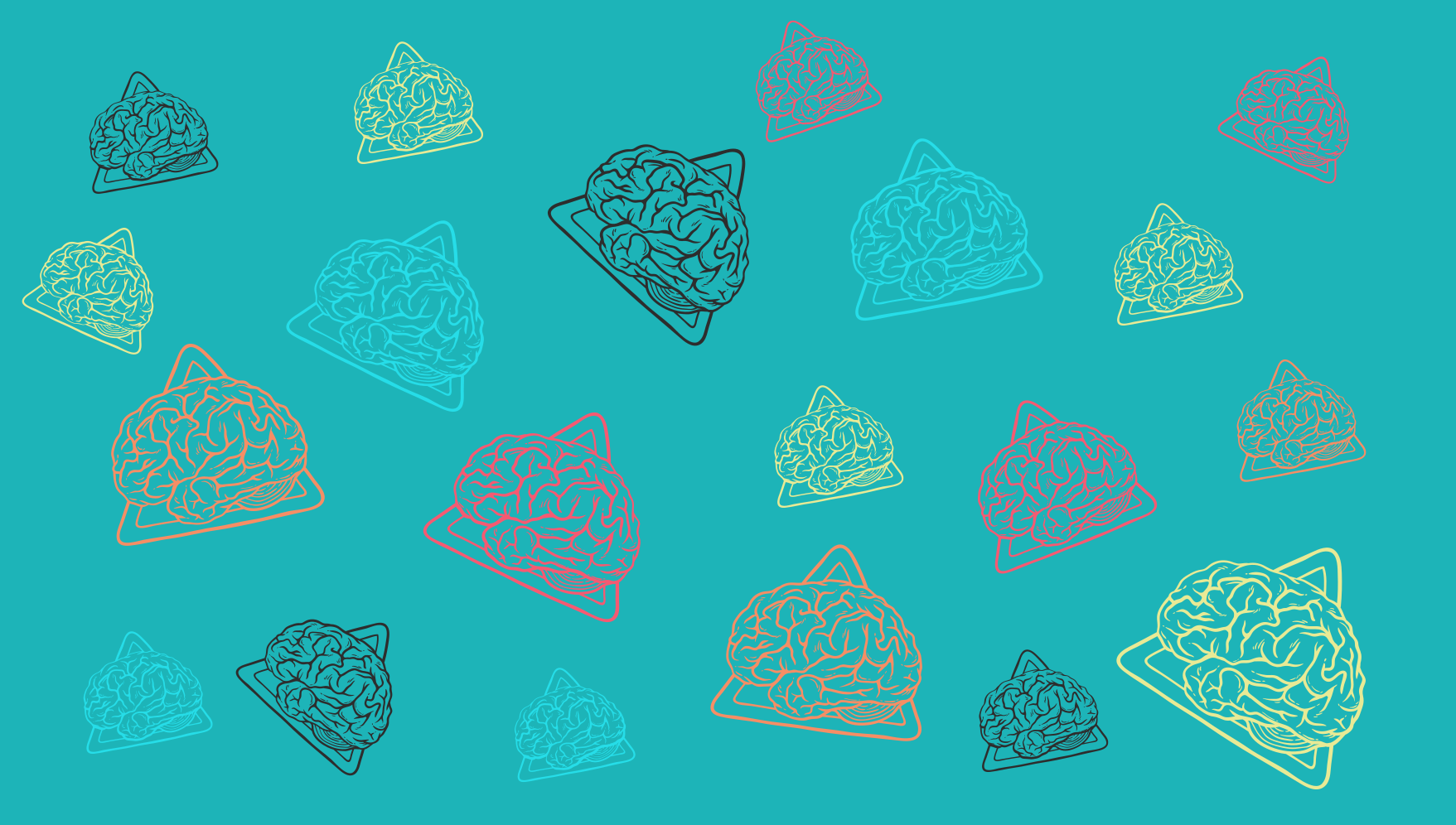 Abstract Brain Patterns kids vinyl rug - TenStickers