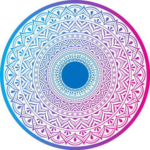 Mandala Circular Array mandala vinyl rug - TenStickers
