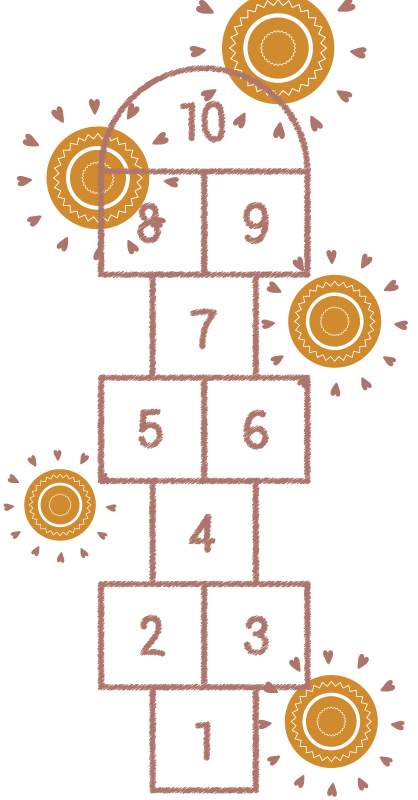 Hopscotch Playground game vinyl rug - TenStickers