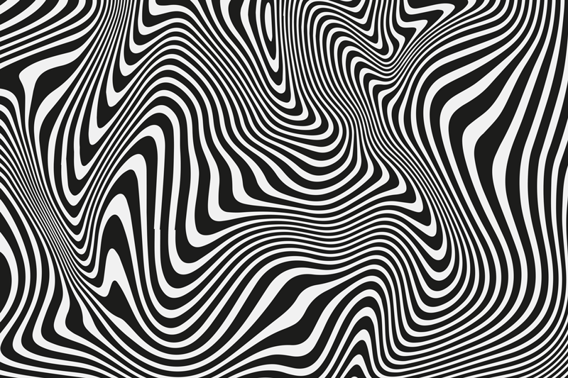 Optical Wave Pattern geometric vinyl rug - TenStickers