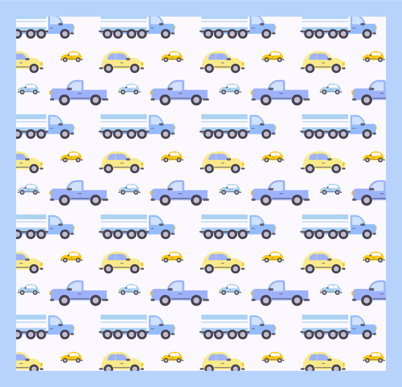 Types of Truck kids vinyl rug - TenStickers