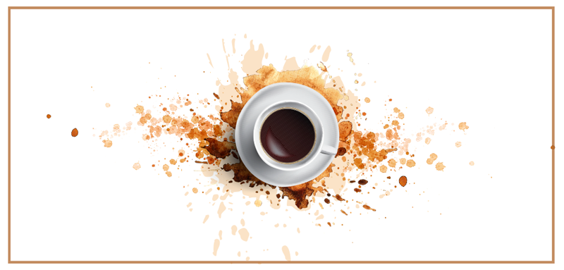 Spilled Coffee Illusion kitchen vinyl rug - TenStickers