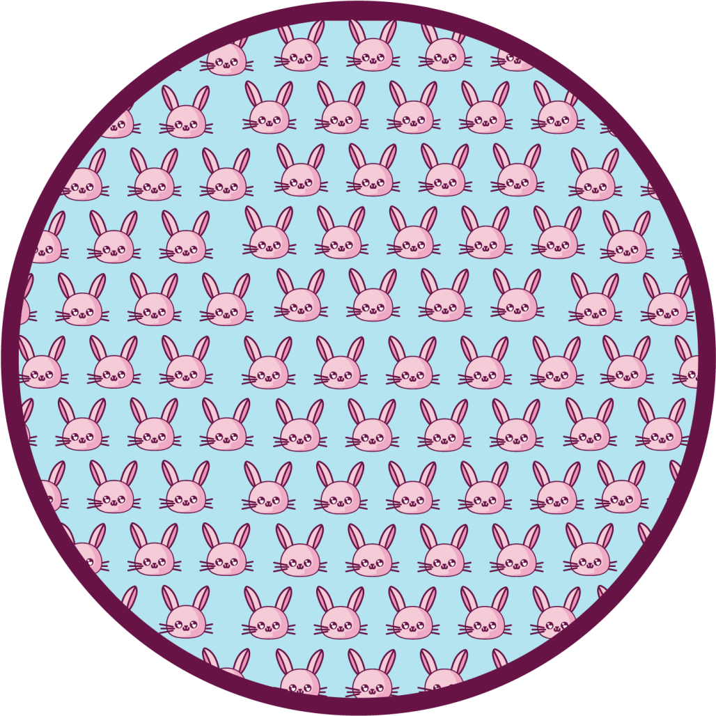 Bunny Playground nursery vinyl rug - TenStickers