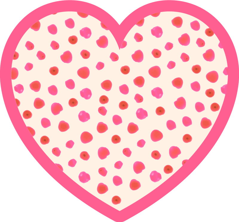 Heart Polka Dots kids vinyl rug - TenStickers