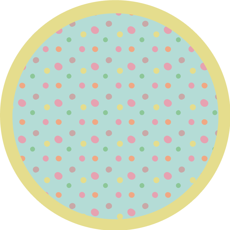 Vibrant Spotty Dots living room vinyl rug - TenStickers