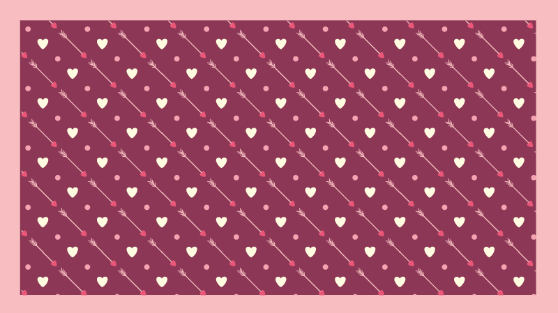 Diagonal Heart Pattern kids vinyl rug - TenStickers