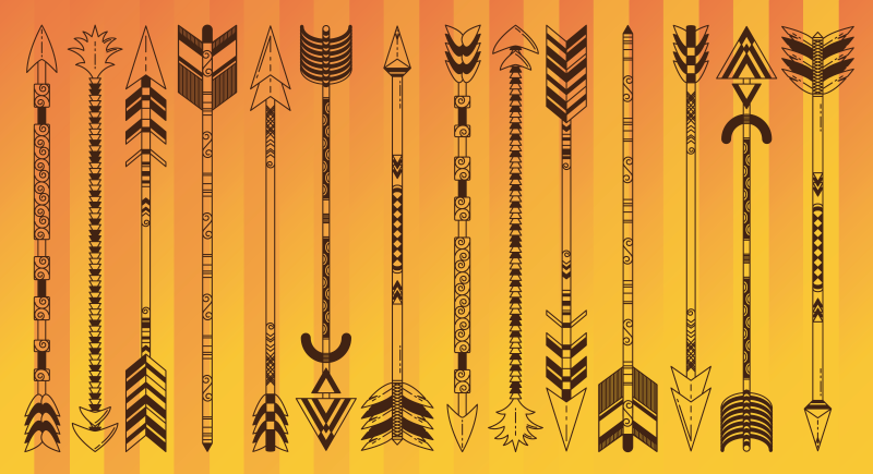 TRIBAL ARROW PATTERN ethnic vinyl rug - TenStickers