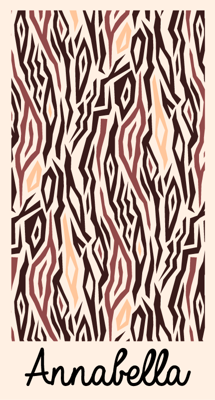 Stylized Animal Pattern custom vinyl rug - TenStickers