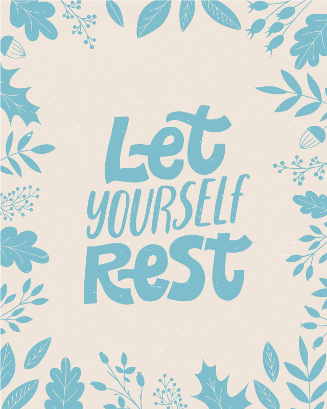Let Yourself Rest custom rug - TenStickers