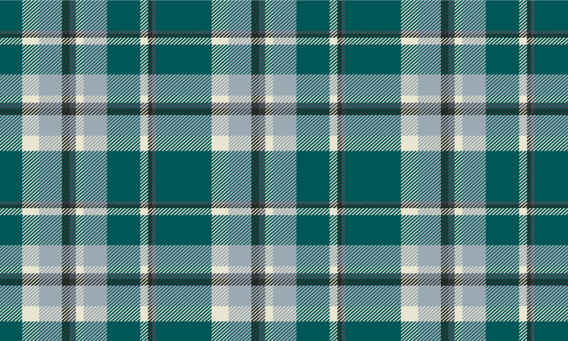 Blue plaid design kitchen vinyl rug - TenStickers