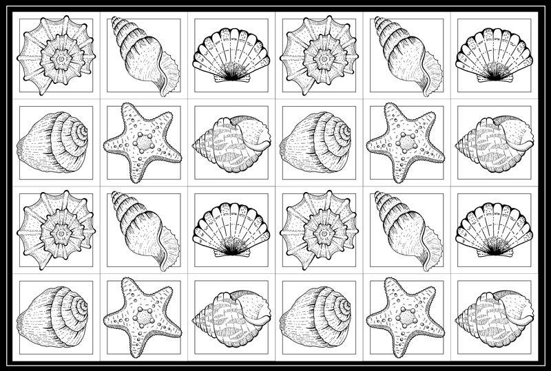 Seashell Artwork nature vinyl rug - TenStickers