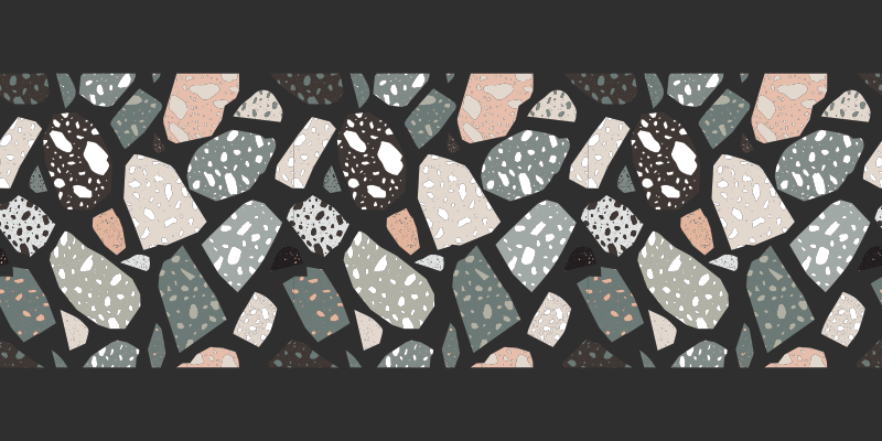 Stone effect vinyl rug colorful stone design - TenStickers