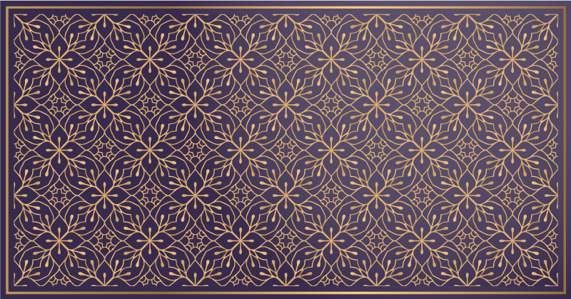 Sophisticated Flower Idea floral vinyl rug - TenStickers