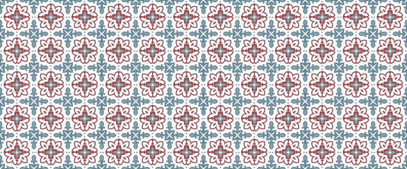 Tiles in blue tile vinyl carpet - TenStickers