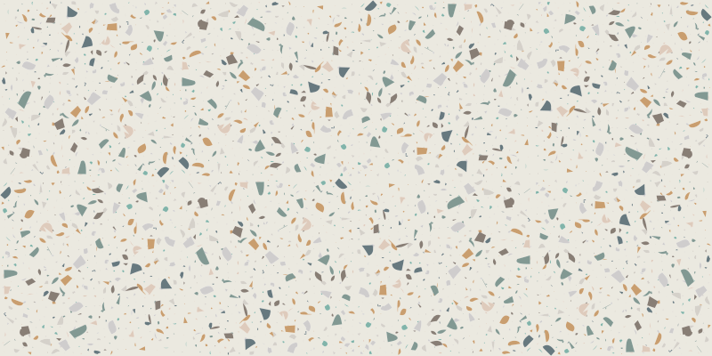 Beige terrazzo aesthetic kitchen vinyl rug - TenStickers