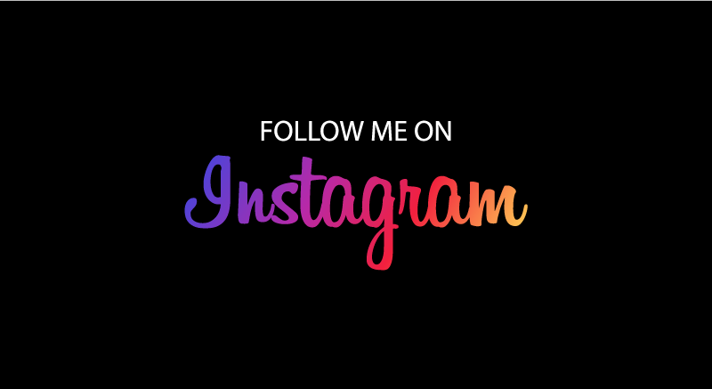 Black follow me on Instagram custom rug - TenStickers