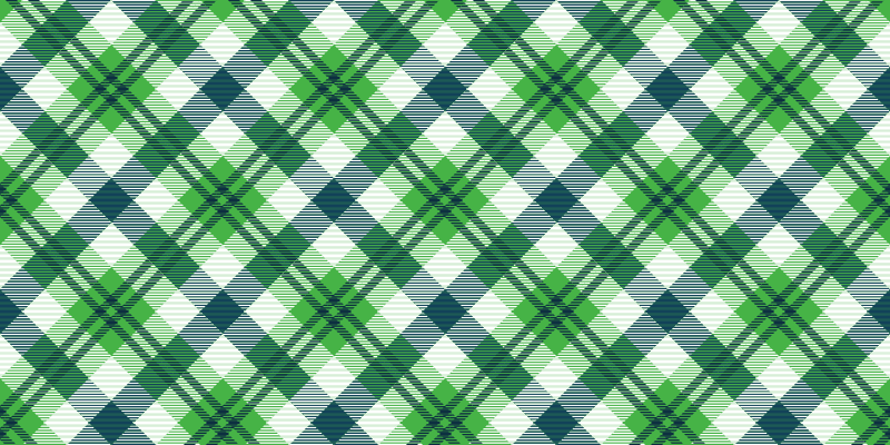 Plaid Pattern Green striped vinyl rug - TenStickers