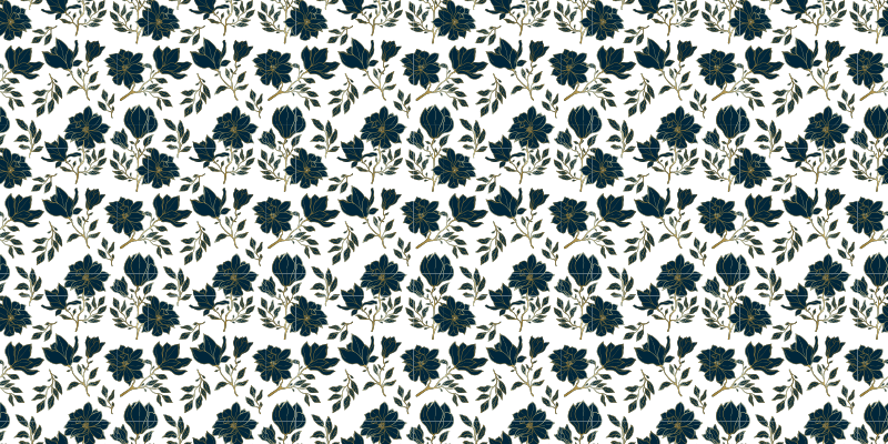 Floral vinyl rug floral elegance design - TenStickers