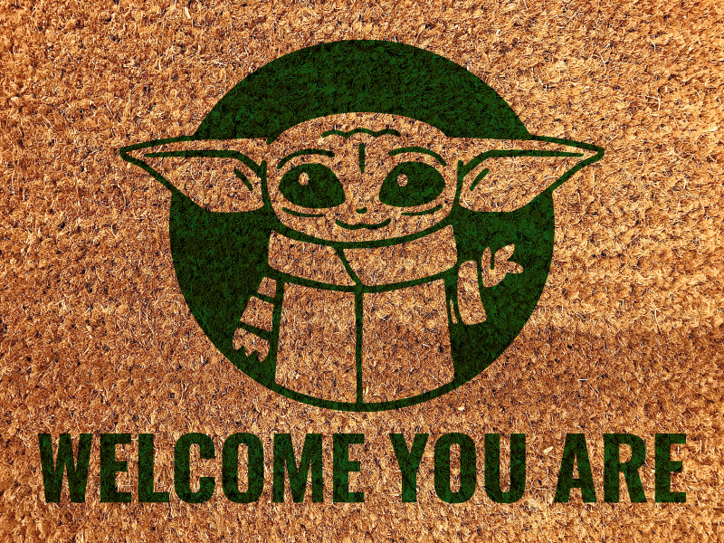 Welcome mat star wars entrance hall tiles - TenStickers