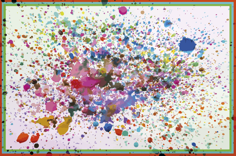 Colorful splatter art modern vinyl rug - TenStickers