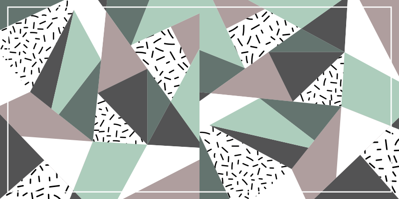 Abstract Triangular Shapes geometric vinyl rug - TenStickers