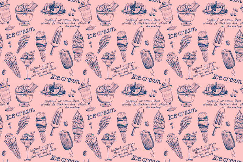Ice cream delights kitchen vinyl rug - TenStickers