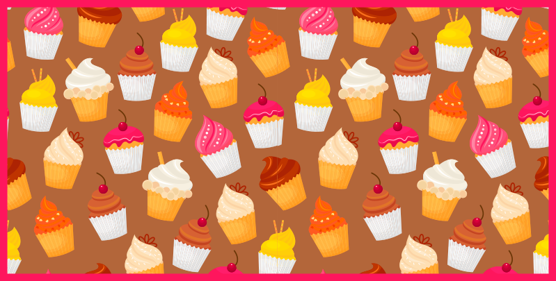 Cupcake delight kitchen vinyl rug - TenStickers
