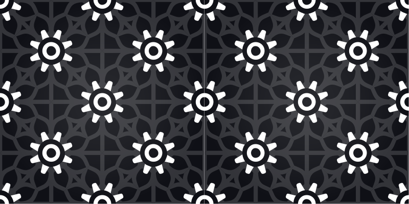 Beaumont flower tile effect tile carpet - TenStickers