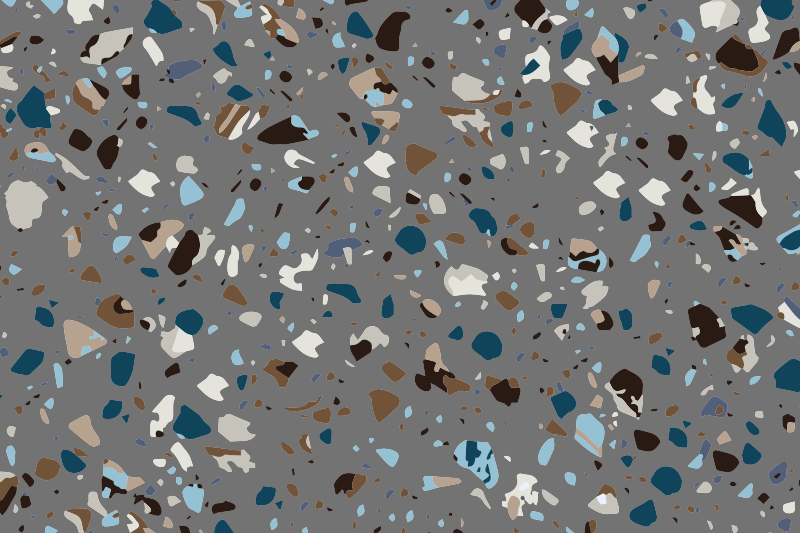 Terrazzo pebble blended marble vinyl rug - TenStickers