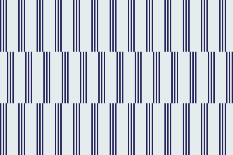 Living room vinyl rug in navy striped design - TenStickers