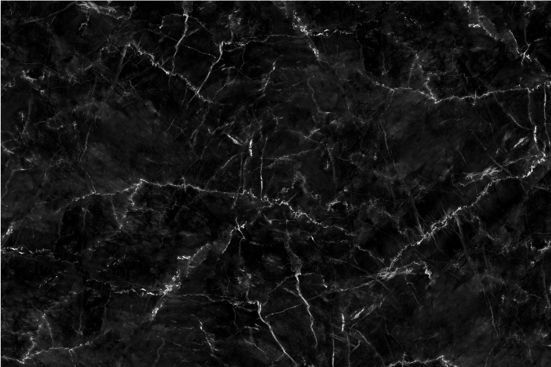 Black marble texture kitchen vinyl rug - TenStickers