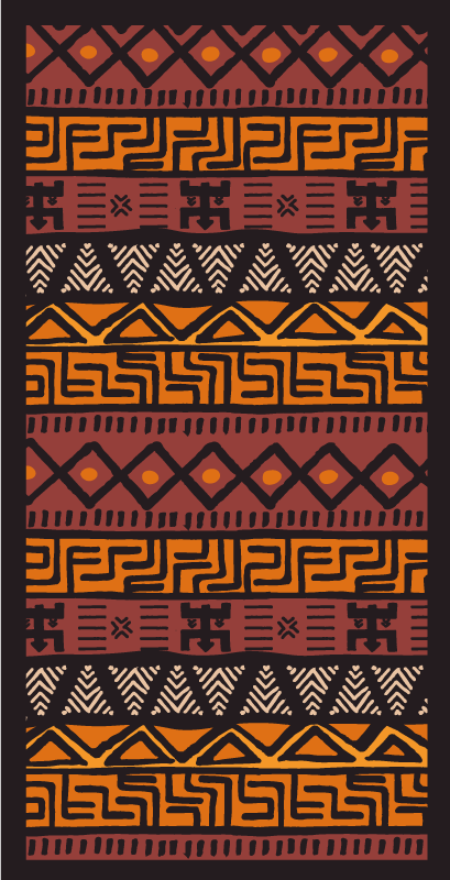 Tribal geometric patterns ethnic vinyl rug - TenStickers