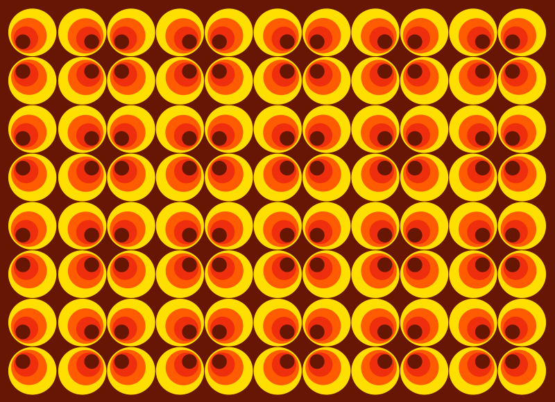 Vibrant Round Motifs textured vinyl rug - TenStickers