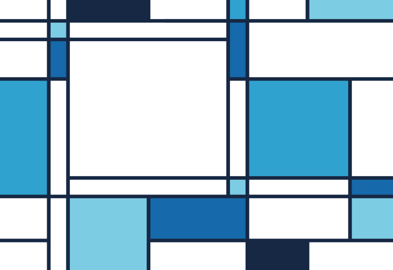 Nordic style blue squares nordic vinyl rug - TenStickers