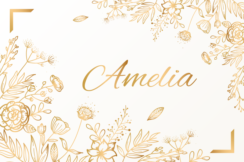 FLORAL PERSONALIZED WELCOME custom vinyl rug - TenStickers