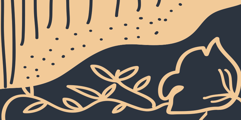 Nature vinyl rug in beige leafy design - TenStickers