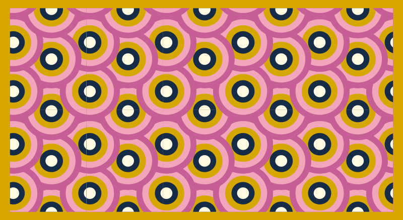 Circular Color Fusion geometric vinyl rug - TenStickers