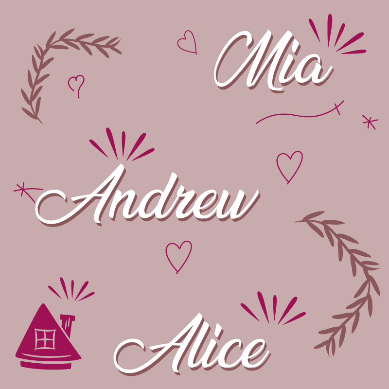 Custom family members entrance hall vinyl rug - TenStickers