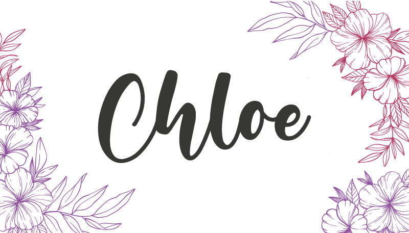 Floral custom name teen vinyl rug - TenStickers