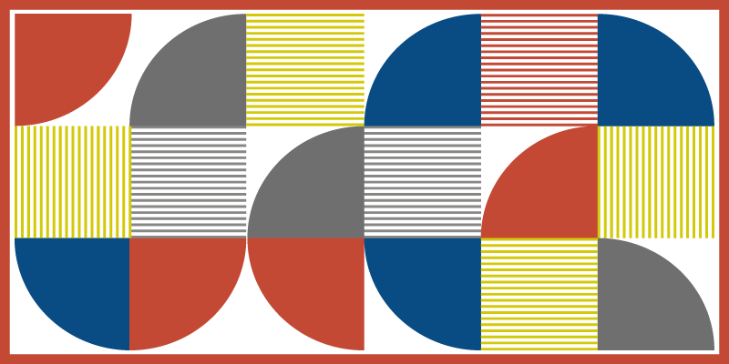 Vibrant abstract figures geometric vinyl rug - TenStickers